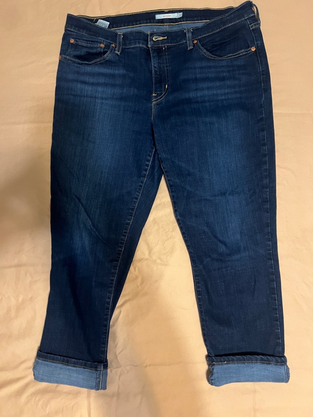 Dark Blue Women’s Levi Stretch Denim Jeans, SZ 14